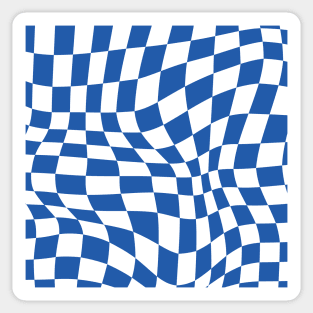 Brighton Distorted Checkered Pattern Sticker